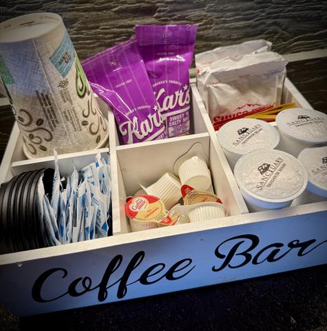 2 STOCKED COFFEE BARS INCLUDED WITH EVERY STAY