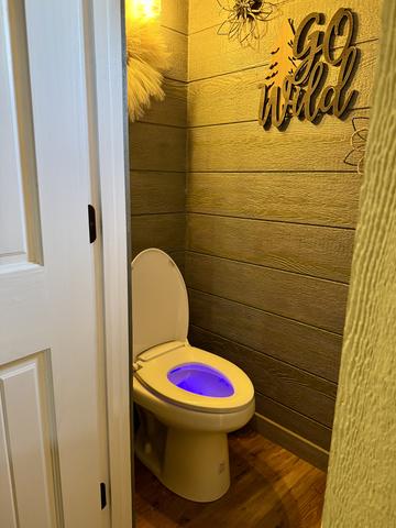 HAVE YOU HEARD ABOUT OUR LIT & HEATED TOILET SEATS? AKA "THE THRONE" - WARNING, THIS IS GOING TO BE YOUR FAVORITE THING!