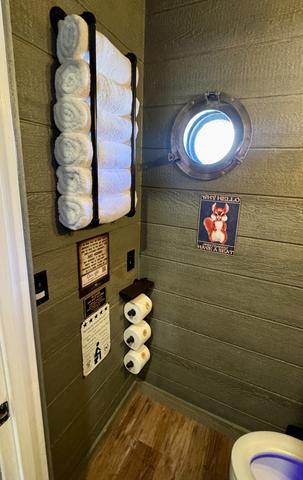 PRIVATE TOILET CLOSET - LUXURY LINENS & PAPER PRODUCTS ARE PROVIDED