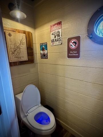 HAVE YOU HEARD ABOUT OUR HEATED & LIT TOILET SEATS? SURE TO BE A FAVORITE IN YOUR TREEHOUSE!