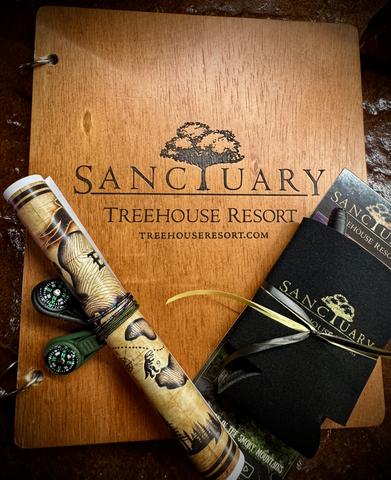 GOOD OLE ROCKY TOP TREEHOUSE BOOK - SCAVENGER HUNT MAP - COMPASSES - CHECK IN PACKET WITH DISCOUNTS, FREEBIES & GIFTS FROM YOUR TREE KEEPERS