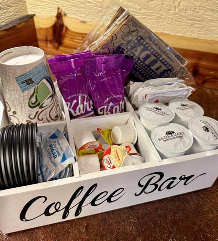 STOCKED COFFEE BAR INCLUDED WITH EVERY STAY