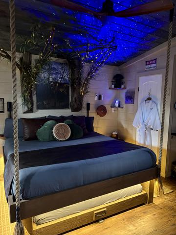 STAR LIGHT PROJECTOR FOR A RESTFUL NIGHTS SLEEP IN YOUR TREEHOUSE UNDER THE STARS