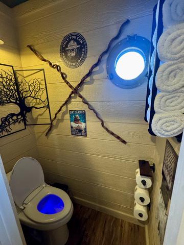 HAVE YOU HEARD ABOUT OUR HEATED & LIT TOILET SEATS? A GUEST FAVORITE! (LIKELY TO BE YOURS TOO!) LINENS AND PAPER PRODUCTS PROVIDED