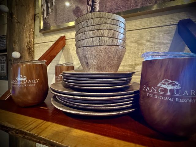 DISHES ARE PROVIDED - WINE/COFFEE TUMBLERS, PLATES, BOWLS, UTENSILS, AND MORE
