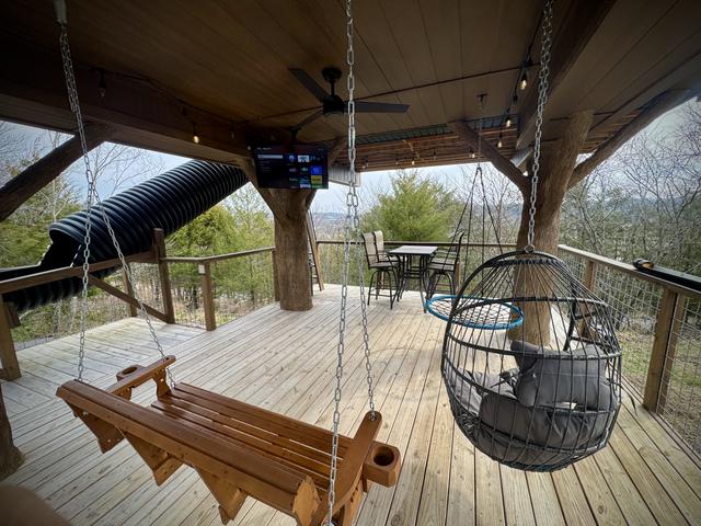 LOWER DECK VIEW - "WHERE THE ELITE RETREAT IN THEIR "BEAR" FEET!"