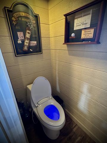 PRIVATE TOILET CLOSET - HAVE YOU HEARD ABOUT OUR HEATED & LIT TOILET SEAT? OH, IT WILL BE YOUR NEW FAVORITE THING! 