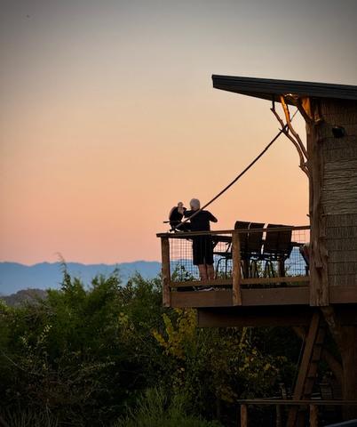 CANCEL ALL PLANS AND COOK OUT ON YOUR TWO GAS WEBER GRILLS ON YOUR UPPER DECKS OF TARZAN & JANE TREEFORT DOUBLE TREEHOUSES