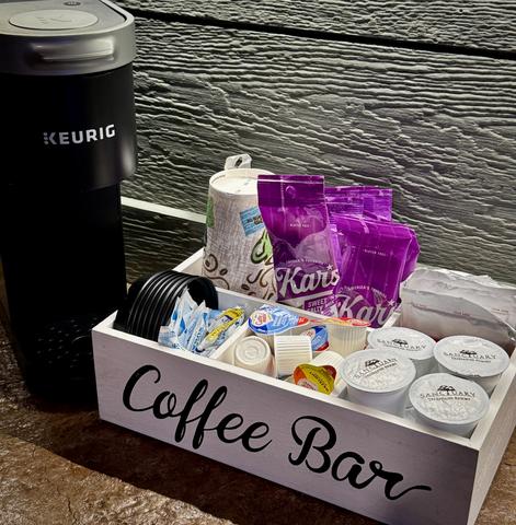 STOCKED COFFEE BAR INCLUDED WITH EVERY STAY