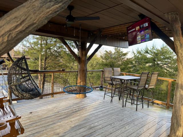 LOWER DECK VIEW AT AIR FORT ONE TREEHOUSE