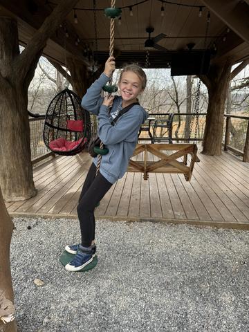 SWINGS AND THINGS AT AIR FORT ONE TREEHOUSE IN THE SMOKY MOUNTAINS