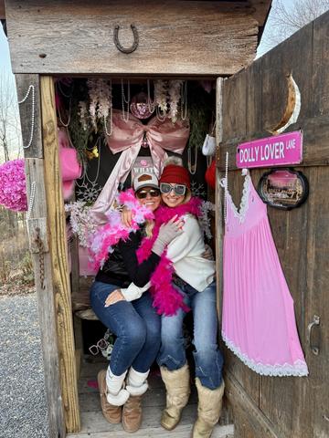 DON'T FORGET TO VISIT DOLLY'S CLOSET ON THE 1-MILE INTERACTIVE SCAVENGER HUNT - INCLUDED WITH EVERY STAY AT SANCTUARY TREEHOUSE RESORT