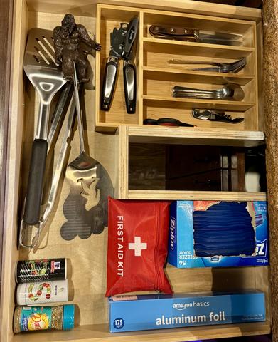 KITCHEN DRAWER - STOCKED ITEMS PROVIDED