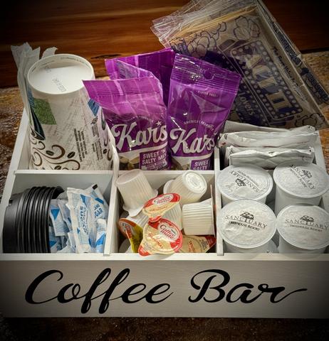 STOCKED COFFEE BAR WITH EVERY STAY