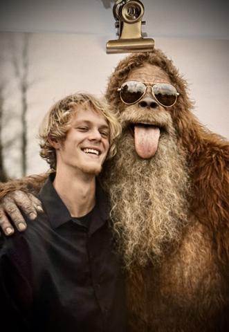 BIG FOOT WITH THE OWNERS SON