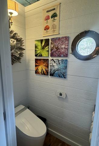 PRIVATE TOILET CLOSET - FULL BIDET TOILET SYSTEM WITH REMOTE - PORT HOLE WINDOW - CLEANING SUPPLIES AND MORE