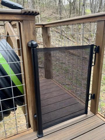 FOR SAFETY, WE HAVE INSTALLED A GATE TO THE SLIDE 