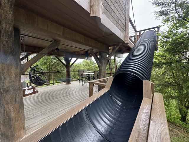 20-FOOT SLIDE - AIR FORT ONE TREEHOUSE AT SANCTUARY TREEHOUSE RESORT IN THE SMOKY MOUNTAINS