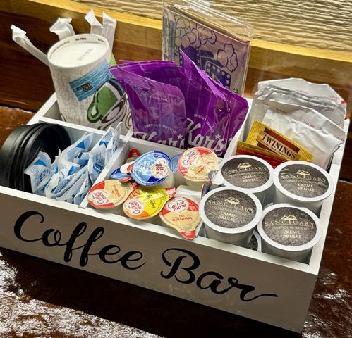 STOCKED COFFEE BAR INCLUDED WITH EACH STAY