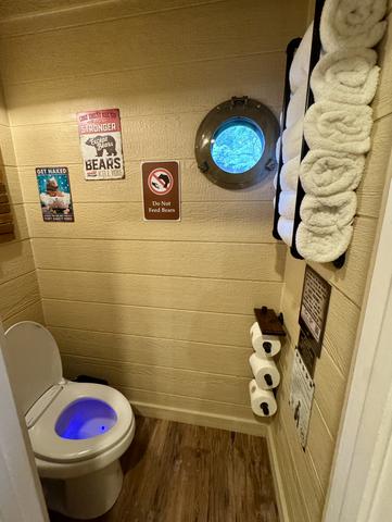 HAVE YOU HEARD ABOUT OUR HEATED & LIT TOILET SEATS? SURE TO BE A FAVORITE IN YOUR TREEHOUSE!