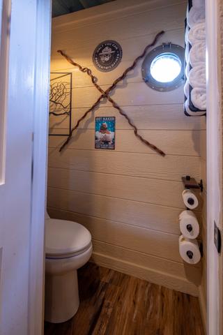 HAVE YOU HEARD ABOUT OUR HEATED AND LIT TOILET SEATS? PRIVATE TOILET CLOSET - PAPER PRODUCTS ARE PROVIDED