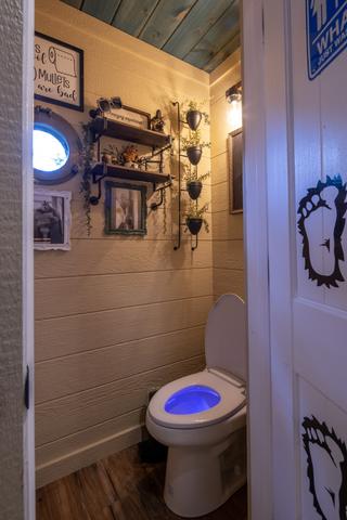 TOILET CLOSET - HAVE YOU HEARD ABOUT OUR HEATED AND LIT TOILET SEATS? BE PREPARED TO WANT TO CAMP OUT IN THERE.