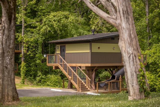 PARTON MY MOUNTAINS LUXE TREEHOUSE - SLEEPS 4 - WOODED VIEW - SANCTUARY TREEHOUSE RESORT