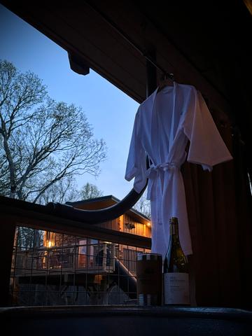 GRAB YOUR COMPLIMENTARY GUEST ROBES AND SOAK THE DAYS ADVENTURERS AWAY FOR A RESTFUL NIGHT
