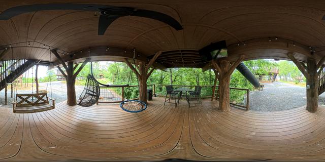 SQUIRRELS GONE WILD TREEHOUSE AT SANCTUARY TREEHOUSE RESORT IN THE SMOKY MOUNTAINS PANORAMA