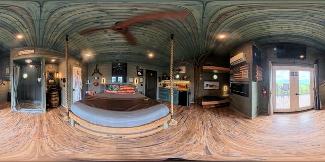 PANORAMA AIR FORT ONE TREEHOUSE AT SANCTUARY TREEHOUSE RESORT IN THE SMOKY MOUNTAINS