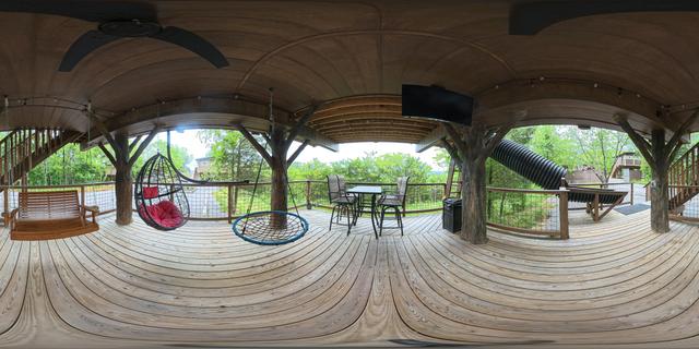 PANORAMA AIR FORT ONE TREEHOUSE AT SANCTUARY TREEHOUSE RESORT IN THE SMOKY MOUNTAINS
