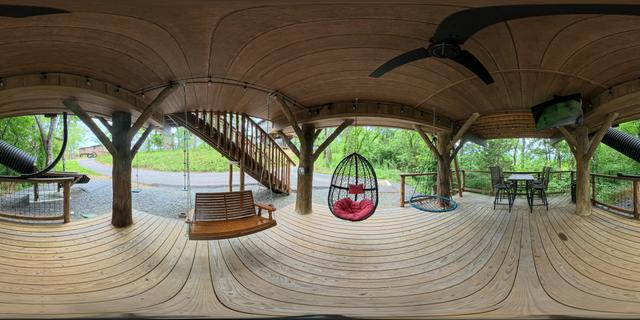 TREE-MENDOUS FUN TREEFORT TREEHOUSE AT SANCTUARY TREEHOUSE RESORT IN THE SMOKY MOUNTAINS - SLEEPS UP TO 6 - PANORAMA