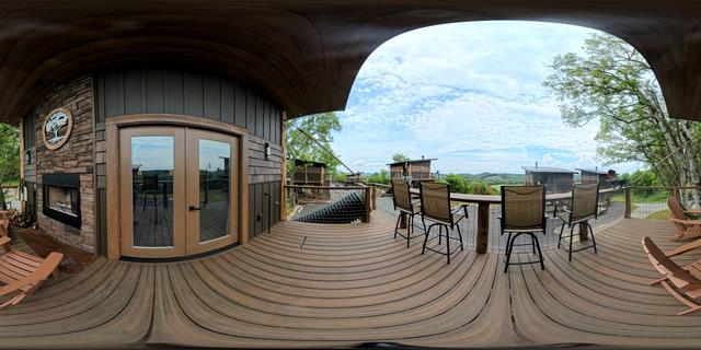 MORNING WOOD TREEHOUSE AT SANCTUARY TREEHOUSE RESORT IN THE SMOKY MOUNTAINS PANORAMA