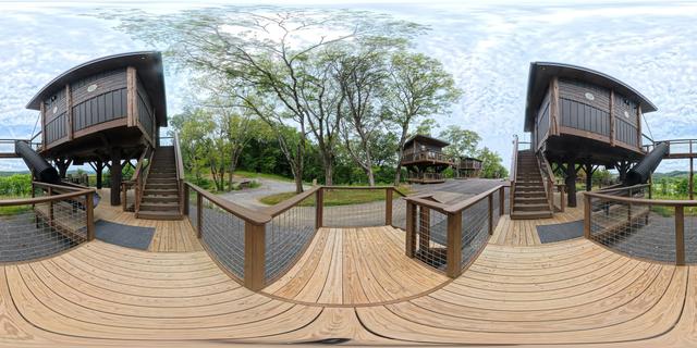 LAND OF THE FREE - HOME OF THE BRAVE TREE FORT DOUBLE TREEHOUSES - SLEEPS UP TO 12 - PANORAMA
