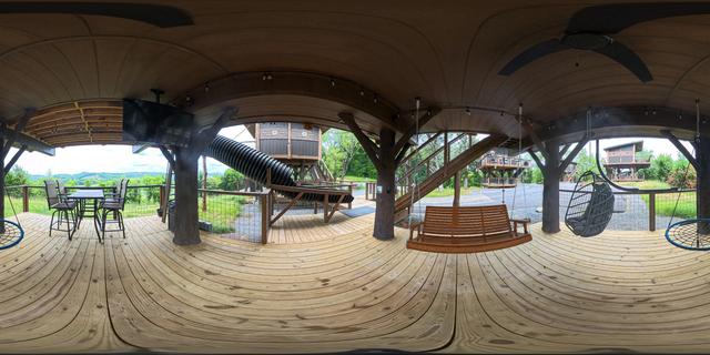 LAND OF THE FREE - HOME OF THE BRAVE TREE FORT DOUBLE TREEHOUSES - SLEEPS UP TO 12 - PANORAMA