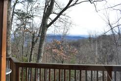 view from private deck off ski mountain road in Gatlinburg