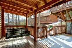 Main level porch with swing