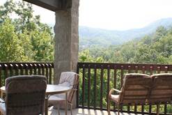 Great Smoky Mountain views from your private balcony at the High Alpine Resort.