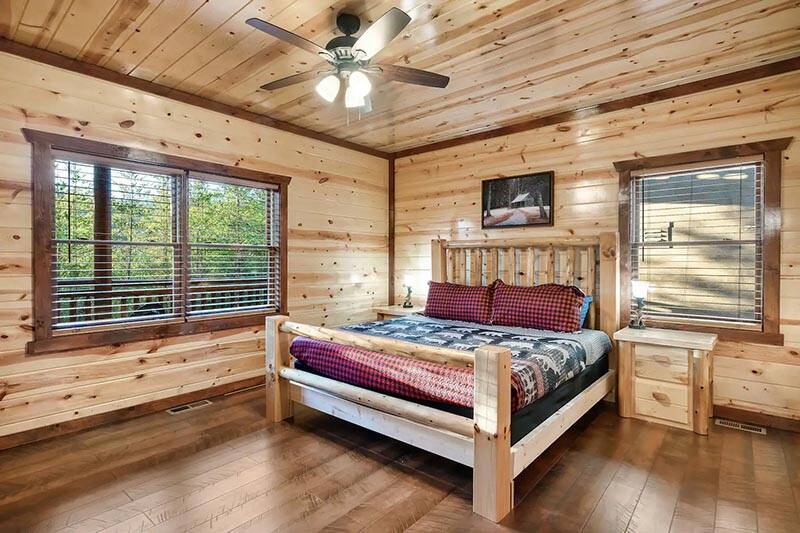Second bedroom of your 8BR cabin in the Tennessee Smoky Mountains. at Cabin Fever Vacation in Gatlinburg TN