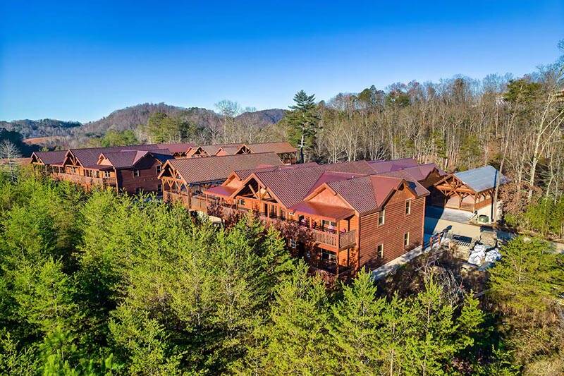 An aerial view of Cabin Fever Vacation. at Cabin Fever Vacation in Gatlinburg TN