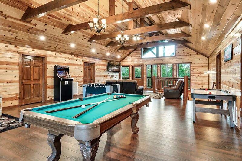 Endless free pool for family fun anytime. at Cabin Fever Vacation in Gatlinburg TN
