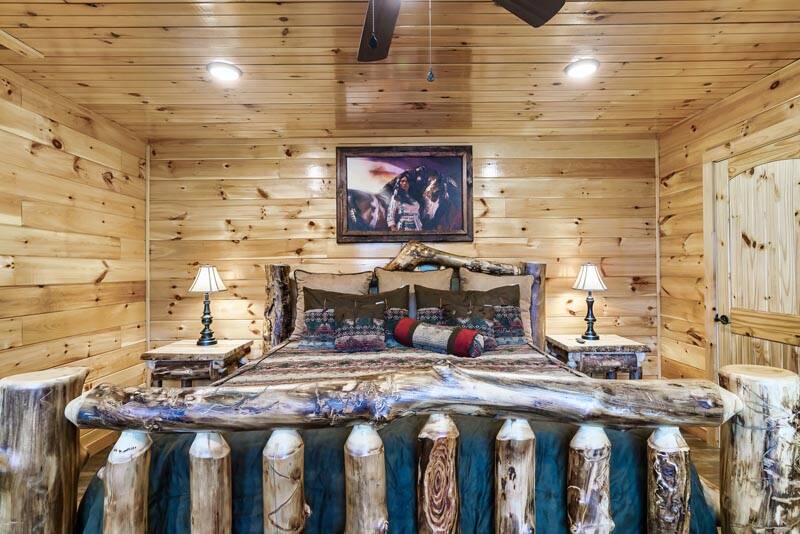Cabin's decrative third bedroom. at Enchanted Spirit in Gatlinburg TN