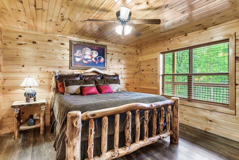 Fourth bedroom of your six bedroom cabin rental in the Smokies. at Enchanted Spirit in Gatlinburg TN