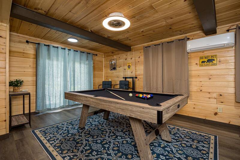 Your cabin's pool table. at Mountain Creek View in Gatlinburg TN