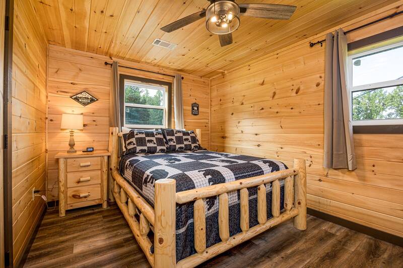 Second bedroom in your Smokies cabin rental. at Mountain Creek View in Gatlinburg TN