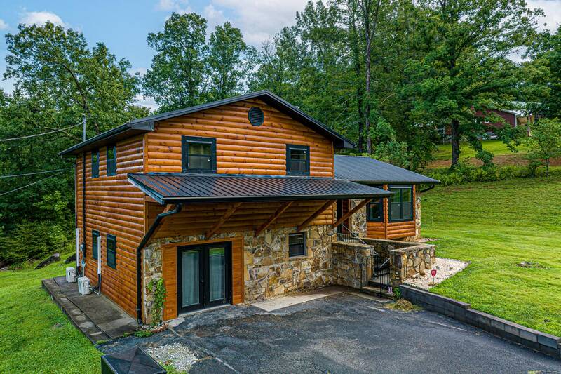 The exterior of your Tennessee cabin rental. at Mountain Creek View in Gatlinburg TN