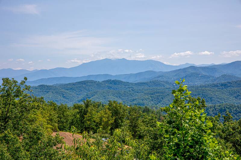 Smoky Mountain views from your cabin. at Five Bears Mountain View Lodge in Gatlinburg TN