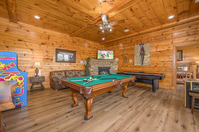 There's plenty to do at your cabin getaway in the Smoky Mountains. at Five Bears Mountain View Lodge in Gatlinburg TN