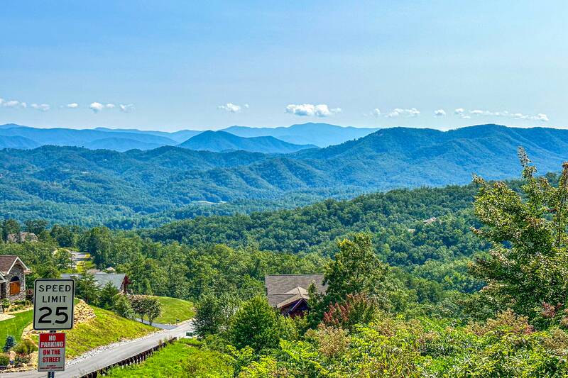 Aerial View Of The Smoky Mountains at Five Bears Mountain View Lodge in Gatlinburg TN