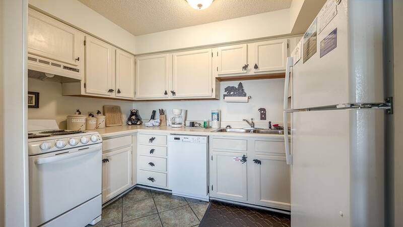 Your condo's fully equipped kitchen. at Smokies Summit View in Gatlinburg TN